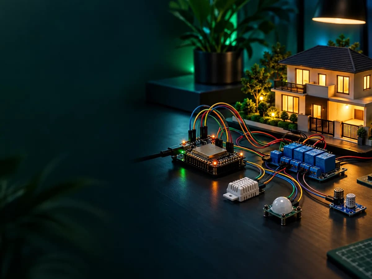 ESP32 smart home project with relays and sensors