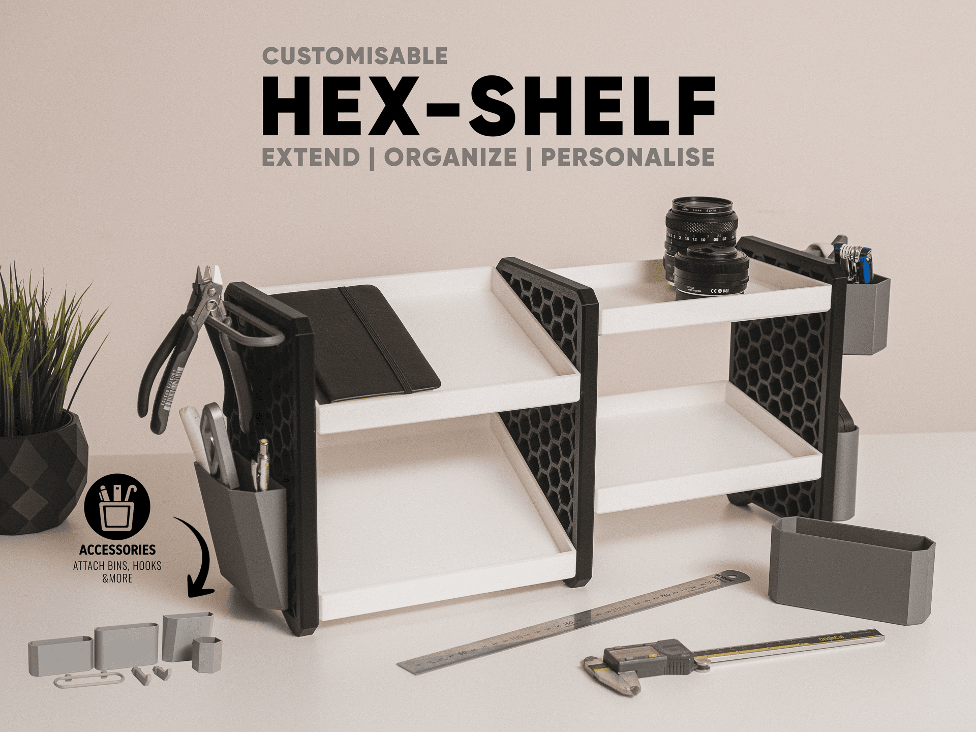 Hex Shelf Modular, a 3D model by KL Worx