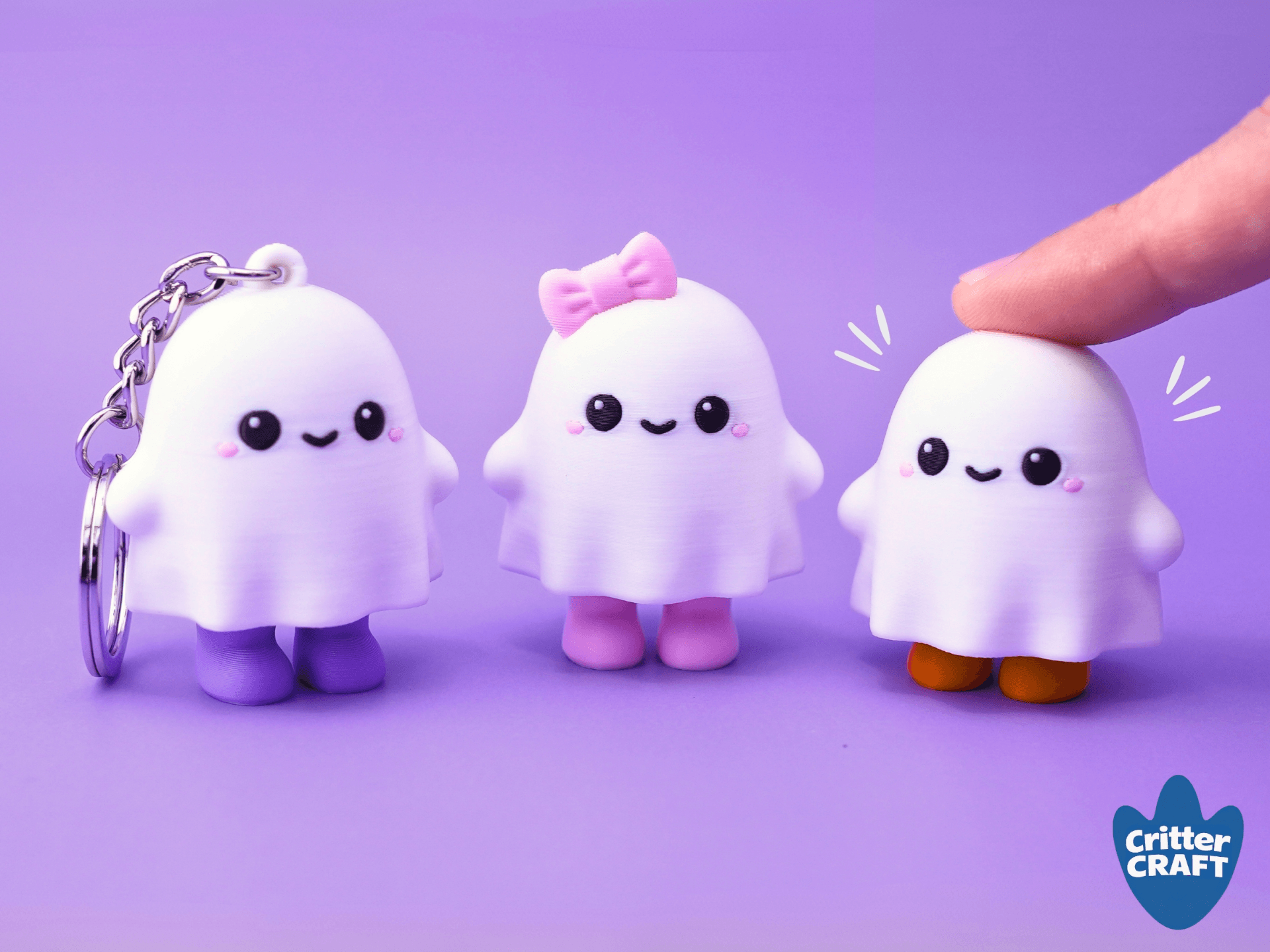 Mini Ghost Clicker Fidget Toy, a 3D model by CritterCRAFT