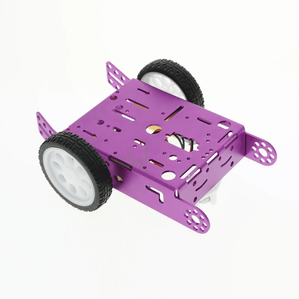 2WD DIY Aluminum Alloy Smart Robot Car Chassis Kit – Purple Colour