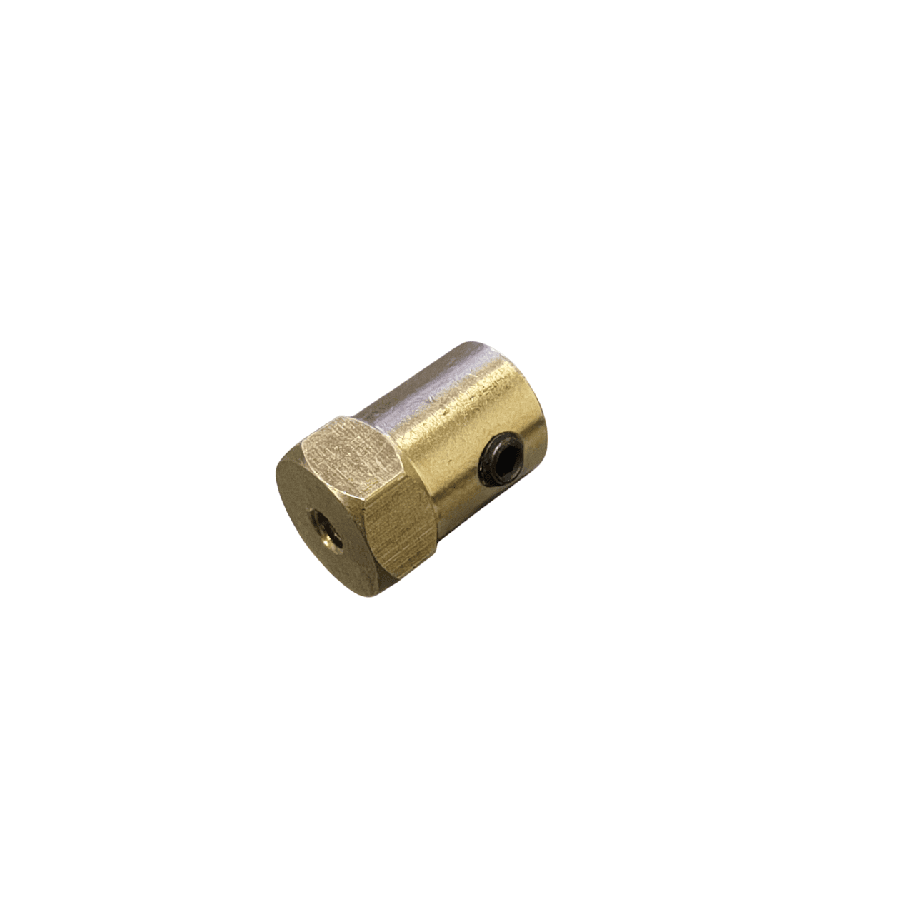 Hex Brass Coupling for Wheels 6.1mm Dia
