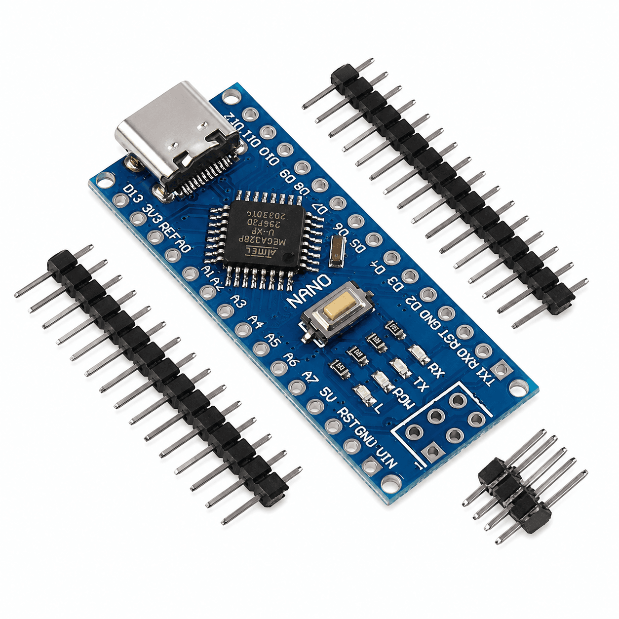 Arduino Nano ATmega328P 5V 16MHz CH340 USB Type-C Development Board – Unsoldered