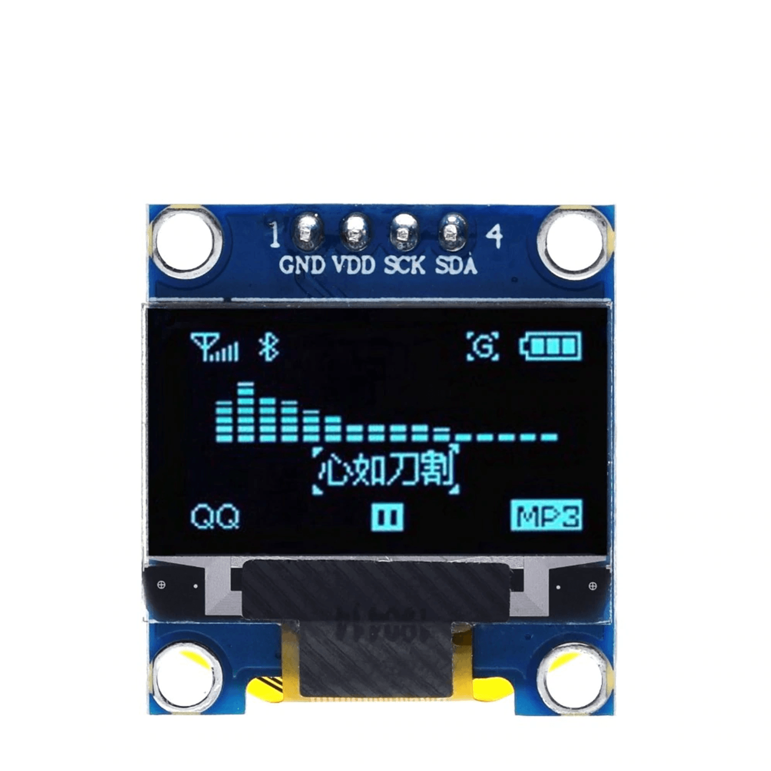 12864 128X64 OLED 0.96″ 6 Pin SPI Blue Display Module For Arduino
