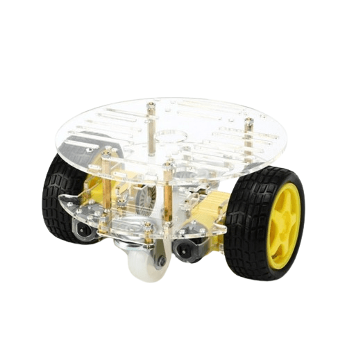 2WD Mini Round Double-Deck Smart Robot Car Chassis DIY Kit