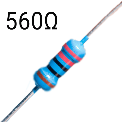 560 Ohm Resitor 1/4W- Pack of 5
