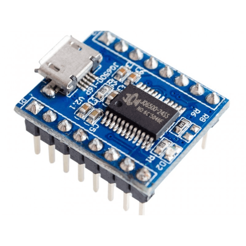 JQ6500 Voice Module MP3 Module MCU Serial Port Control Broadcast one-on-one 5 Way Control Music IC 16Mbit