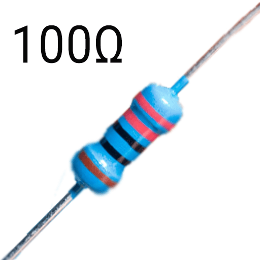 100 Ohm Resitor 1/4W- Pack of 5