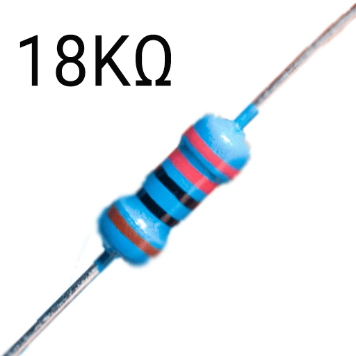 18K Ohm Resitor 1/4W- Pack of 5