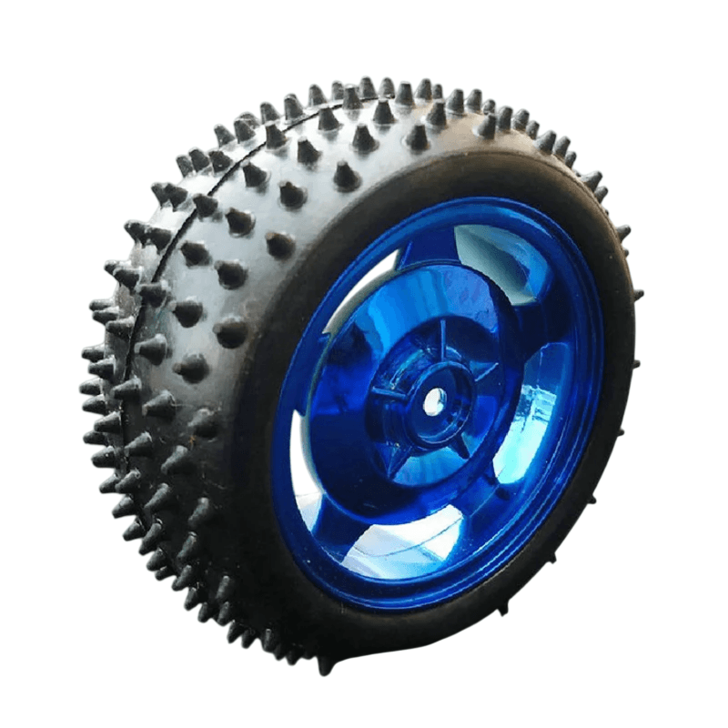 85mm Large Robot Smart Car Wheel – 38mm Wide Blue Rim