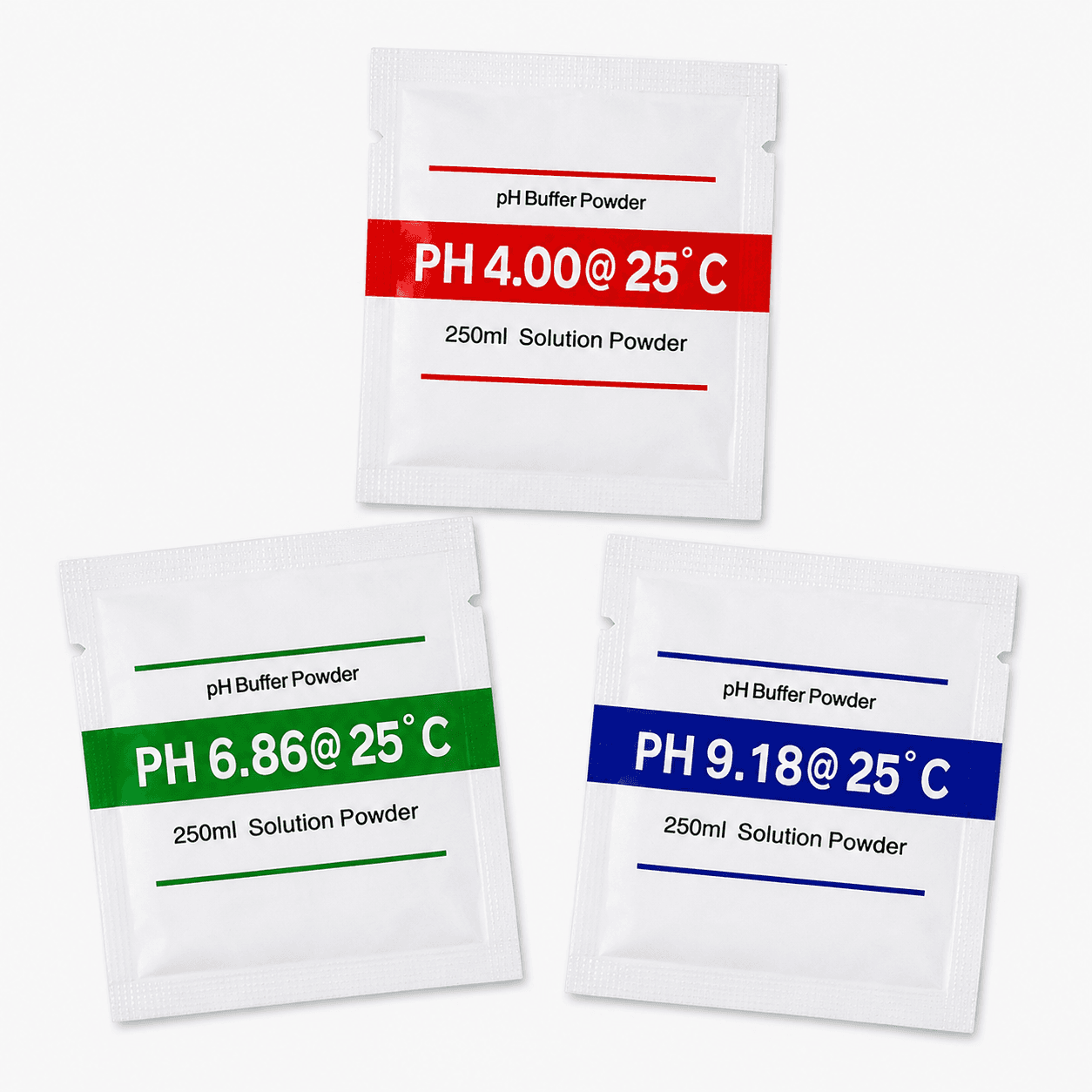 pH Buffer Powder Calibration Solution Kit – pH 4.00, 6.86 & 9.18 for pH Meter Calibration