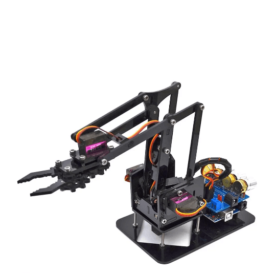 DIY Acrylic Robot Manipulator Mechanical Arm – 4 DOF Without Servo Motors