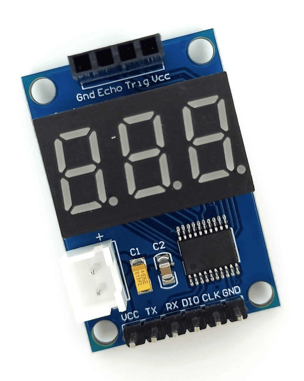 Digital Display Control Module for HC-SR04 Ultrasonic Sensor