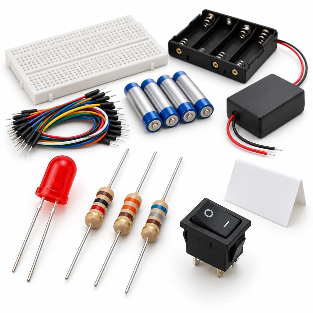 Brightness Lab Kit — illustration of the electronic components