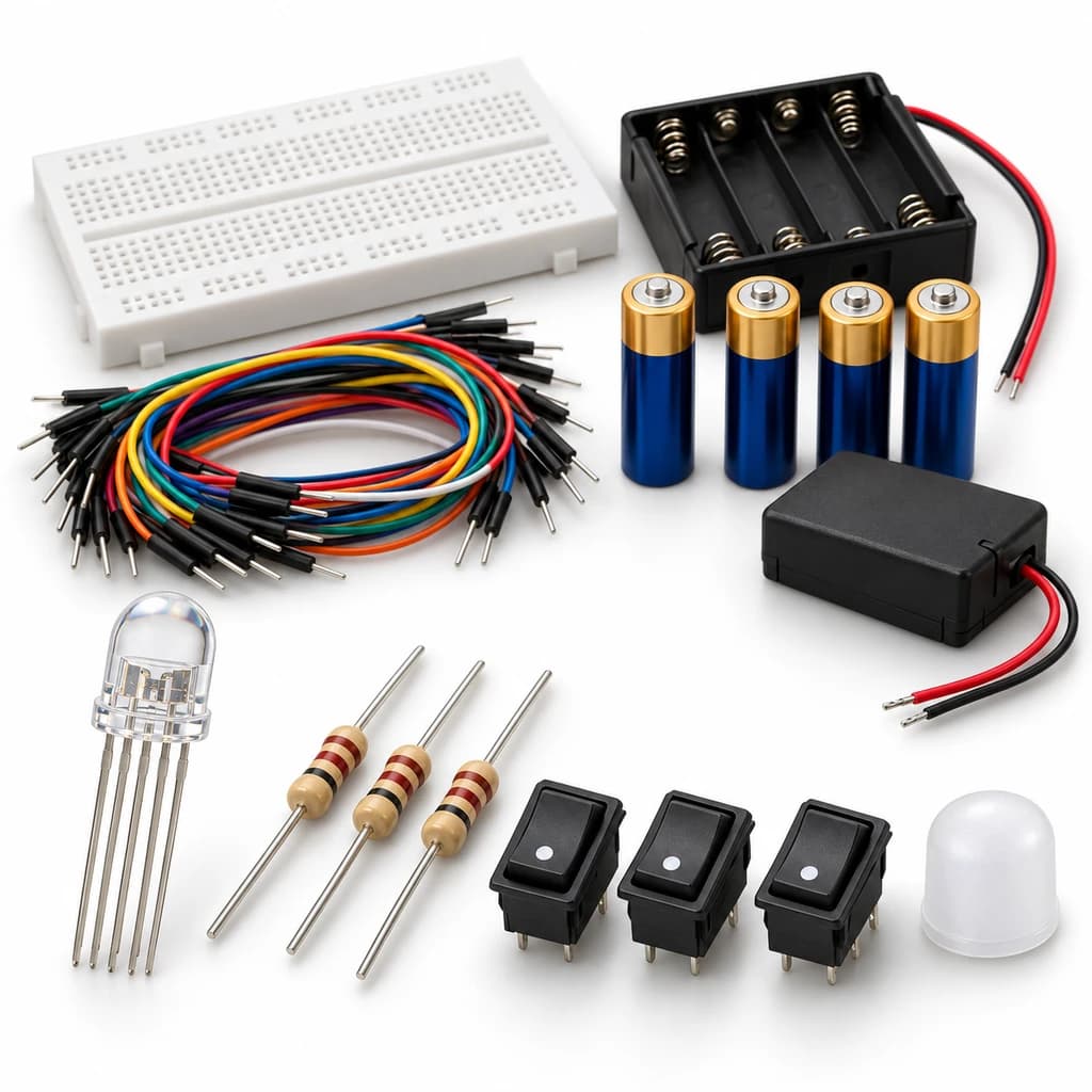 Colour Mixer Kit — illustration of the electronic components