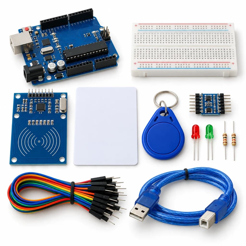 RFID Access Indicator Kit — illustration of included electronic components