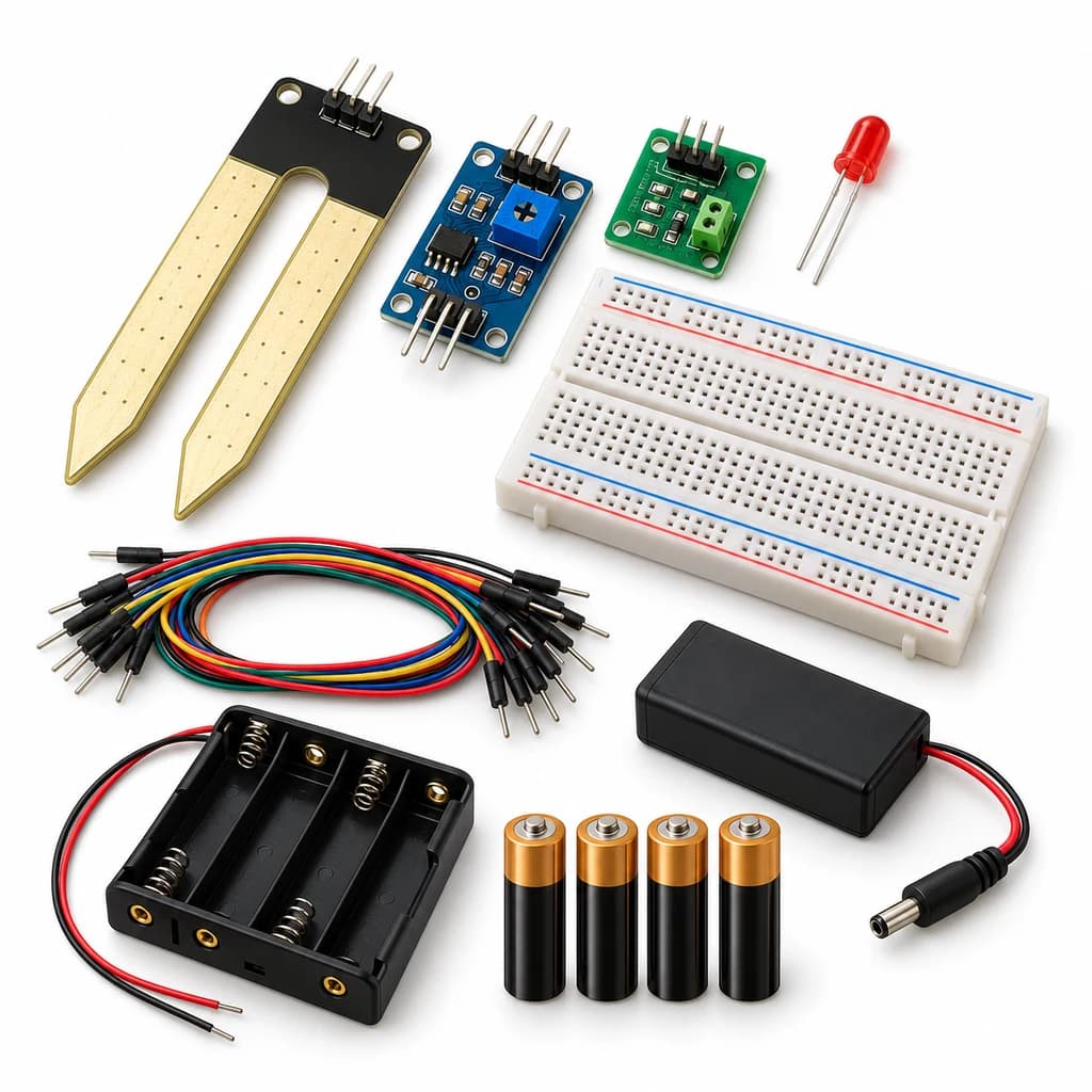 Soil Moisture Signal Kit — illustration of included electronic components