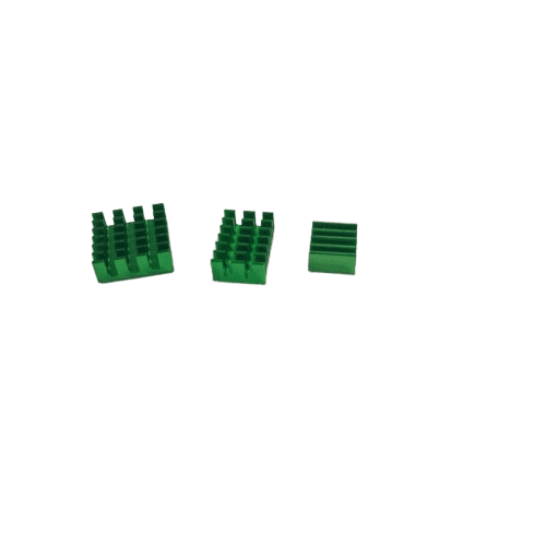 3 in 1 Green Heat Sink for Raspberry Pi