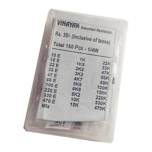 Assorted Resistors Box 1/4W- 150 pcs