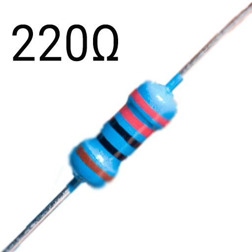 220 Ohm Resitor 1/4W- Pack of 5