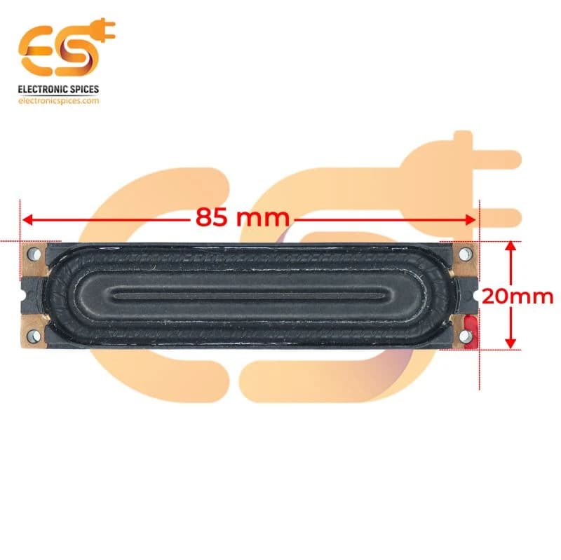 6Ω (ohm) 10W Rectangle Shape LED TV Bass Internal Speaker Part (85mm x 20mm)