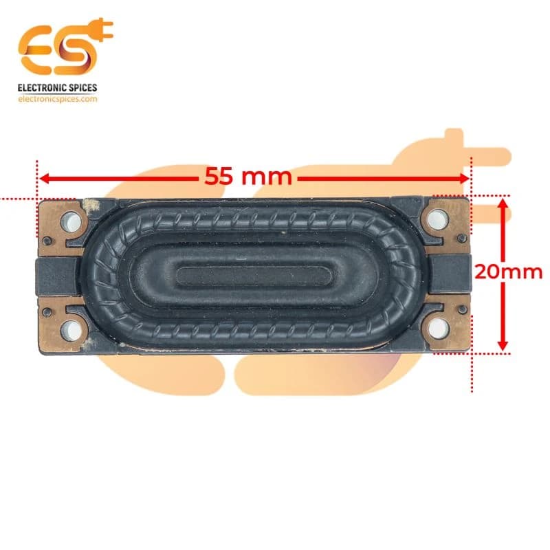 6Ω (ohm) 3W Rectangle Shape LED TV Bass Speaker (55mm x 20mm)