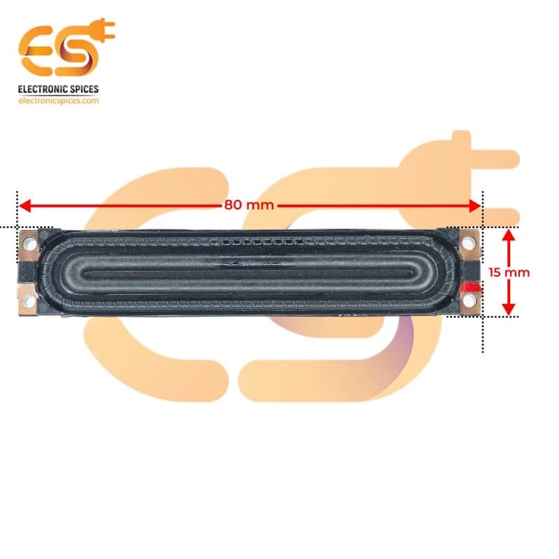 6Ω (ohm) 5W Rectangle Shape LED TV Bass Speaker (80mm x 15mm)