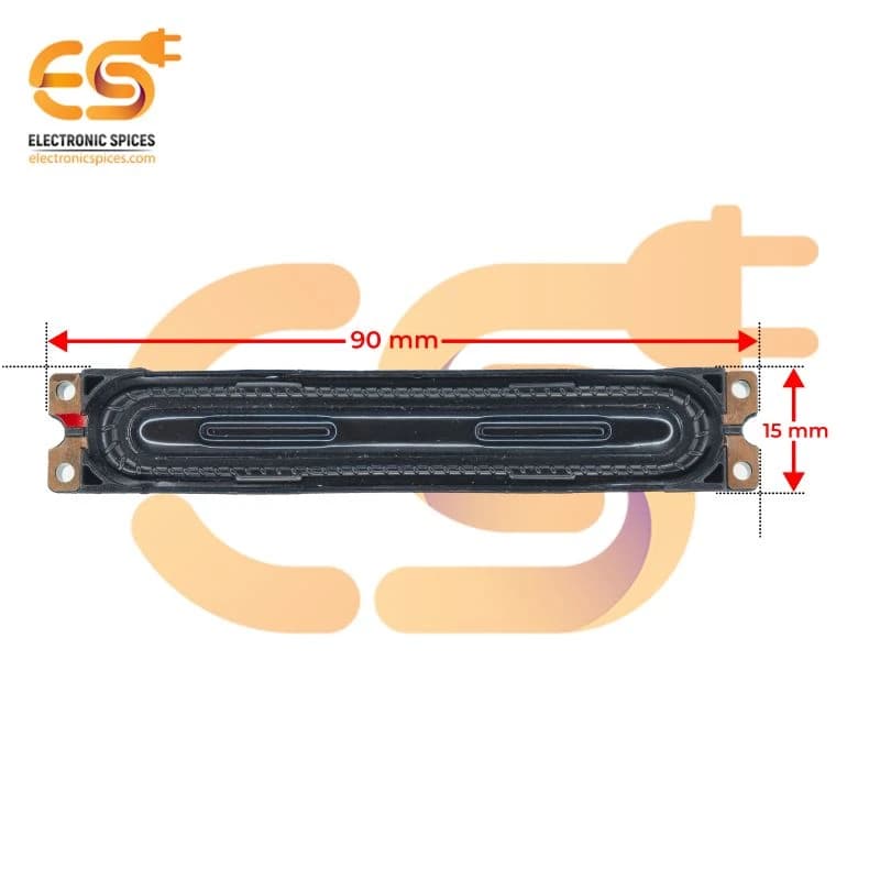 6Ω (ohm) 10W Rectangle Shape LED TV Bass Internal Speakers Part (90mm x 15mm)