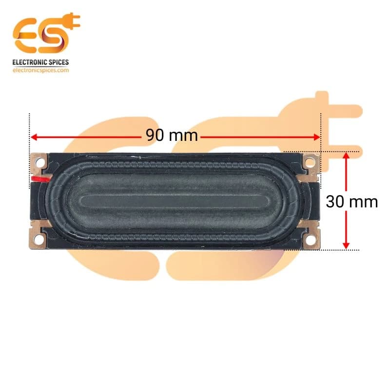 6Ω (ohm) 10W Rectangle Shape LED TV Bass Speaker (90mm x 30mm)
