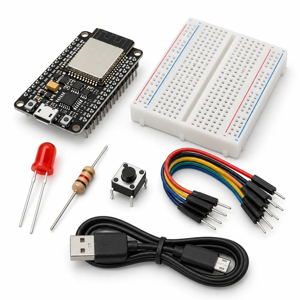 Bluetooth LED Control Kit — illustration of included electronic components
