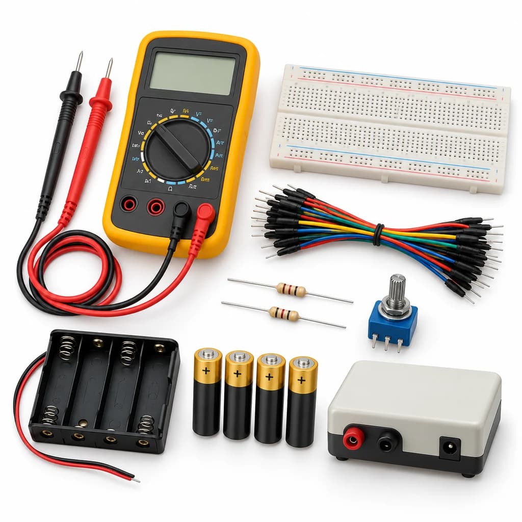Voltage Explorer Kit — illustration of included electronic components